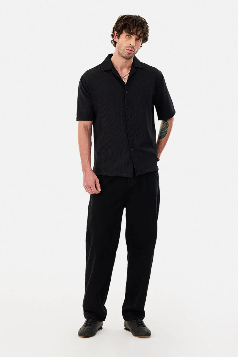 سنيتش Textured Box Fit Stretch Shirt